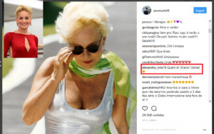Ana Maria Braga compartilha foto com decote fãs a comparam com atriz americana