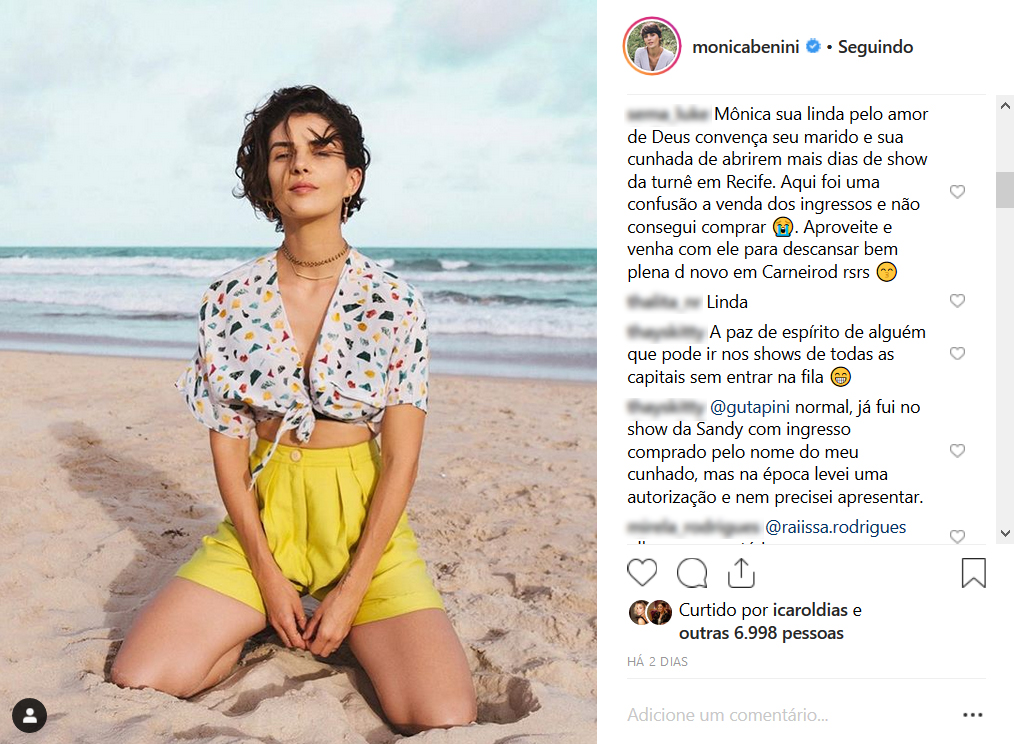 Internautas enchem o Instagram da esposa de Junior Lima de comentários