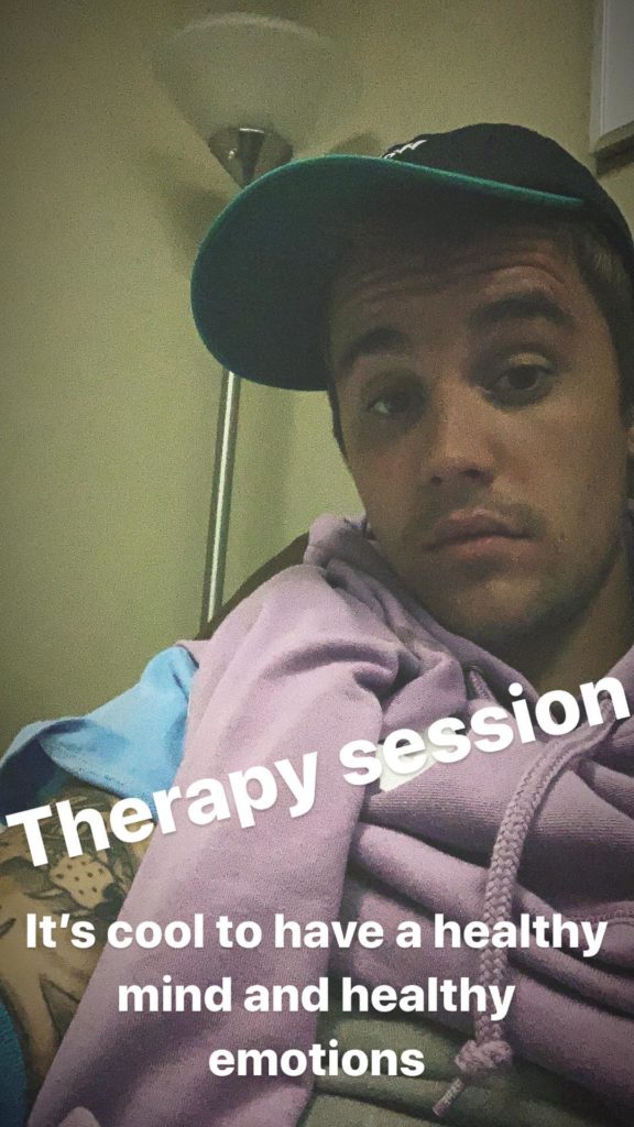 Justin Bieber em sessão de terapia