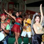 Julianne Trevisol Paloma Bernardi curtem noite de samba na quadra da Grande Rio