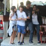 O ator foi visto com a esposa e os sobrinhos em um restaurante na Gávea (Thiago Martins: AgNews)