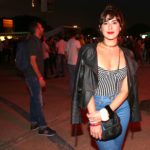 Fernanda Paes Leme capricha no figurino em festival de Rock (Denilson Santos Deividi Correa: AgNews)