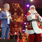Otaviano Costa com o Papai Noel na abertura do Natal no Barra Shopping(Anderson Borde: AgNews)