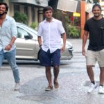 Rodrigo Simas, Felipe Simas e Bruno Gissoni são flagrados juntos no Rio (Daniel Delmiro: AgNews)
