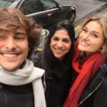 Sasha Meneghel, Bruno Montaleone e amiga em Paris