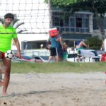 Bruno Cabrerizo joga futevôlei na praia da Barra (Wallace Barbosa: AgNews)