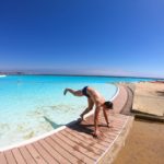 Nicolas Prattes na maior piscina do mundo, no Chile