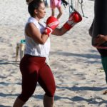 Valesca Popozuda treinando boxe na Barra da Tijuca, Rio de Janeiro