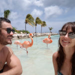 Marcos Veras e Rosane Mulholland em Aruba