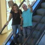 Ayrton Lima e Eva Mello em shopping do Rio de Janeiro