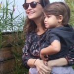 Fernanda Rodrigues e filho Bento em aniversário de Titi