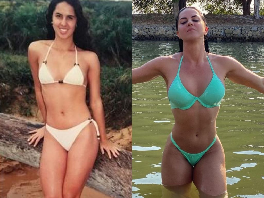 Graciele Lacerda antes e depois (Fotos: Reprodução/Instagram)