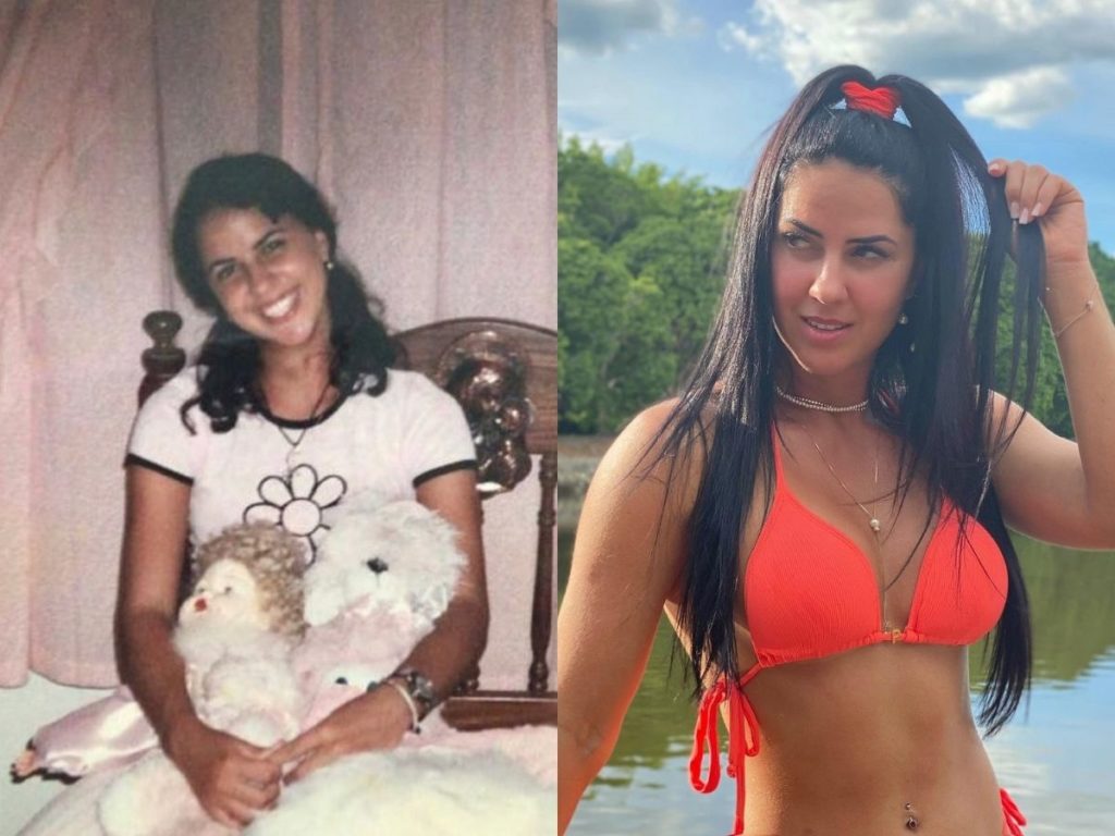 Graciele Lacerda antes e depois (Fotos: Reprodução/Instagram)