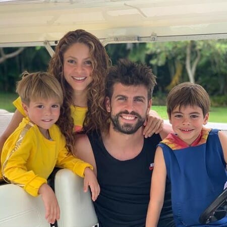 Shakira, Gerard Piqué e filhos