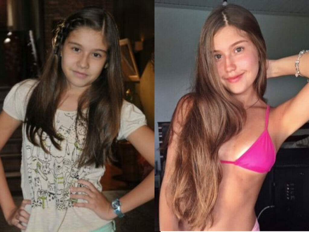 Antes e depois de Julia Tannus (Fotos: Reprodução/Record TV/Twitter)