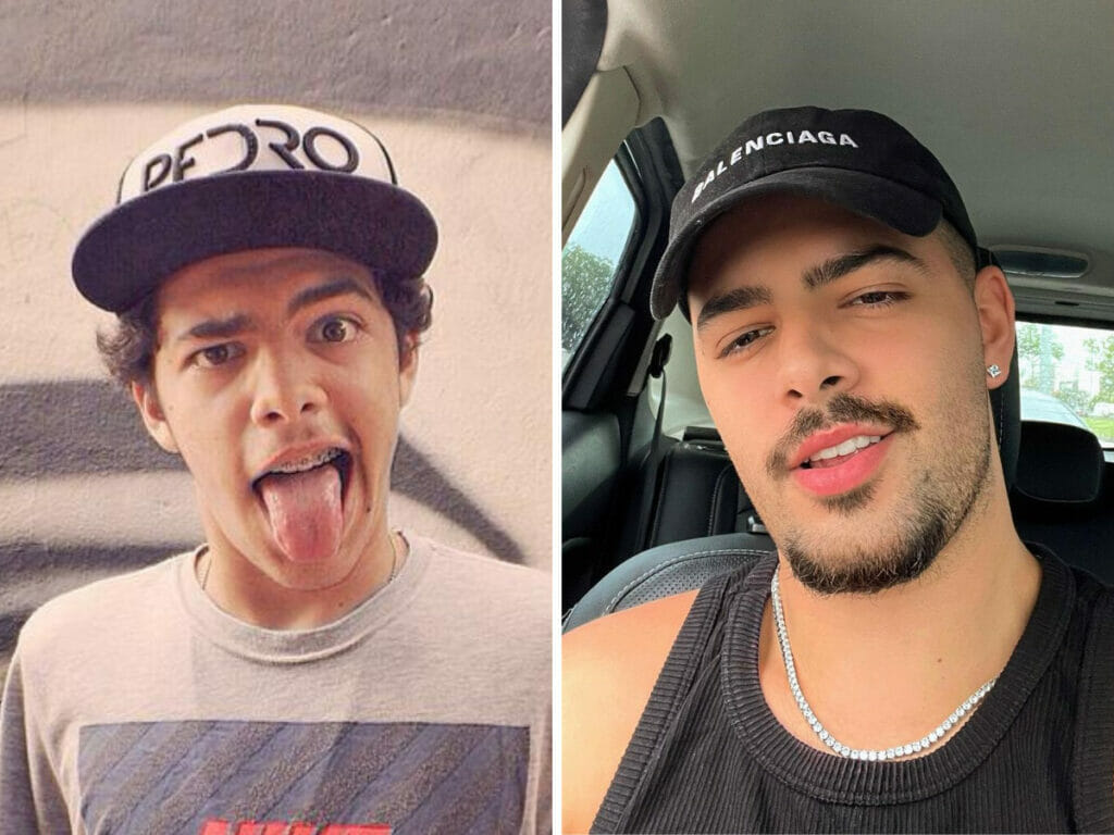 Pedro Sampaio antes e depois da fama