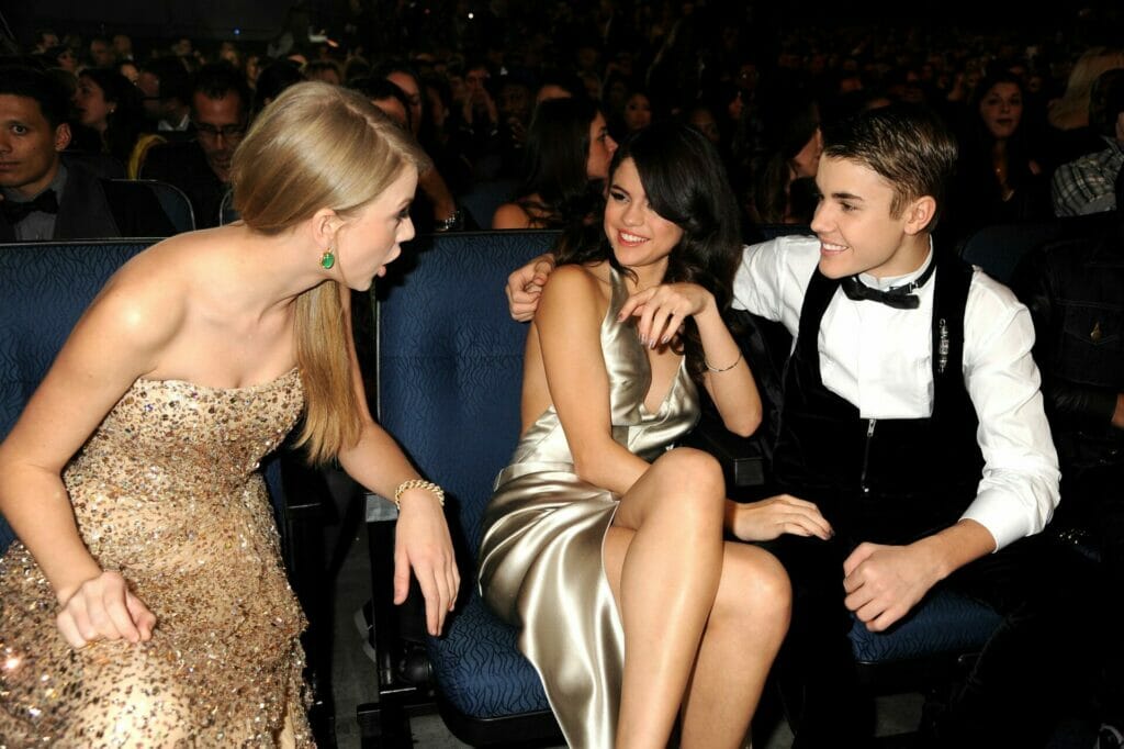 Taylor Swift,Selena Gomez e Justin Bieber