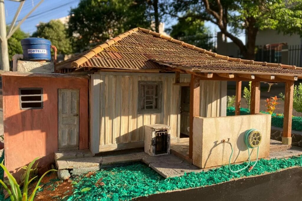 Artesão recria casa de Chitãozinho e Xororó (Foto: Arquivo Pessoal)