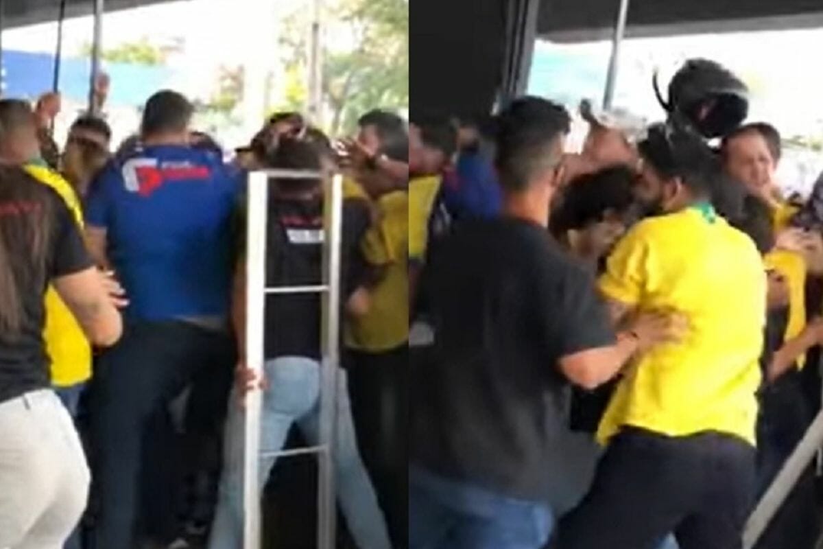 Tumulto no Frigorífico Goiás (Foto: Reprodução/Internet)