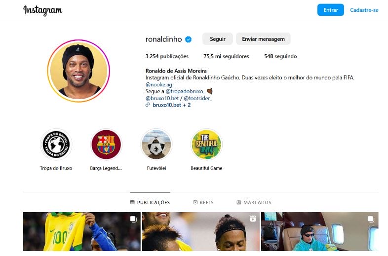 Ronaldinho Gaúcho Instagram