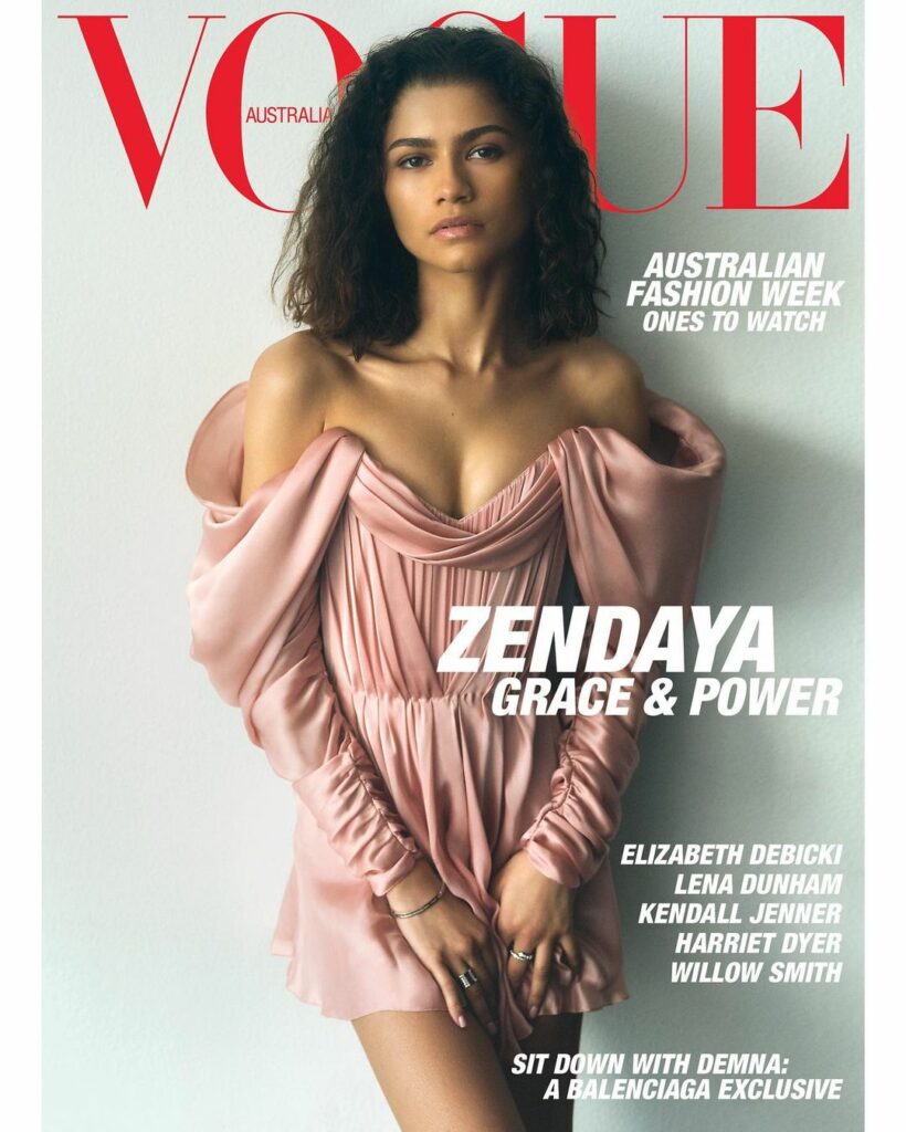 Zendaya na capa da Vogue Austrália
