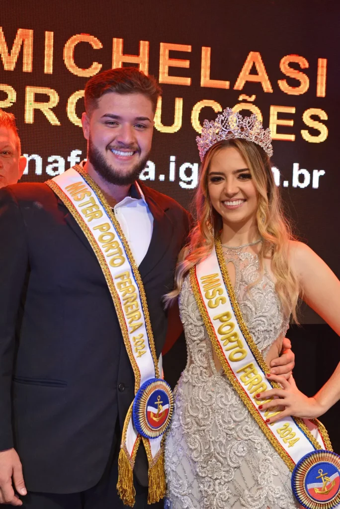 Vencedores: Mister Porto Ferreira 2024 Paulo Adrighetti e Miss Porto Ferreira 2024 Raphaela Silvestre
